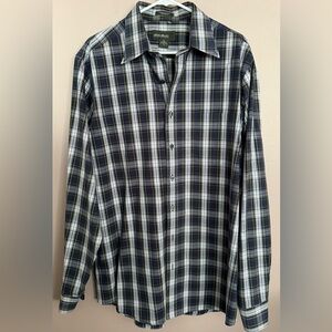 Eddie Bauer Men’s Tall Large Long Sleeve Blue Button Down 100% Cotton Shirt